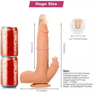 UTIMI 9.8" Realistic Vibrating Dildo Thrusting Sex Toy for Women with 5 Thrusting & 7 Licking & 360°Rotation & 7 Vibration Modes UTIMI 9.8" Realistic Vibrating Dildo Thrusting Sex Toy for Women with 5 Thrusting & 7 Licking & 360°Rotation & 7 Vibration Modes
