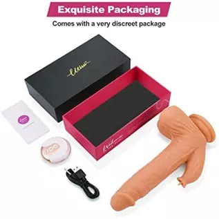 UTIMI 9.8" Realistic Vibrating Dildo Thrusting Sex Toy for Women with 5 Thrusting & 7 Licking & 360°Rotation & 7 Vibration Modes UTIMI 9.8" Realistic Vibrating Dildo Thrusting Sex Toy for Women with 5 Thrusting & 7 Licking & 360°Rotation & 7 Vibration Modes