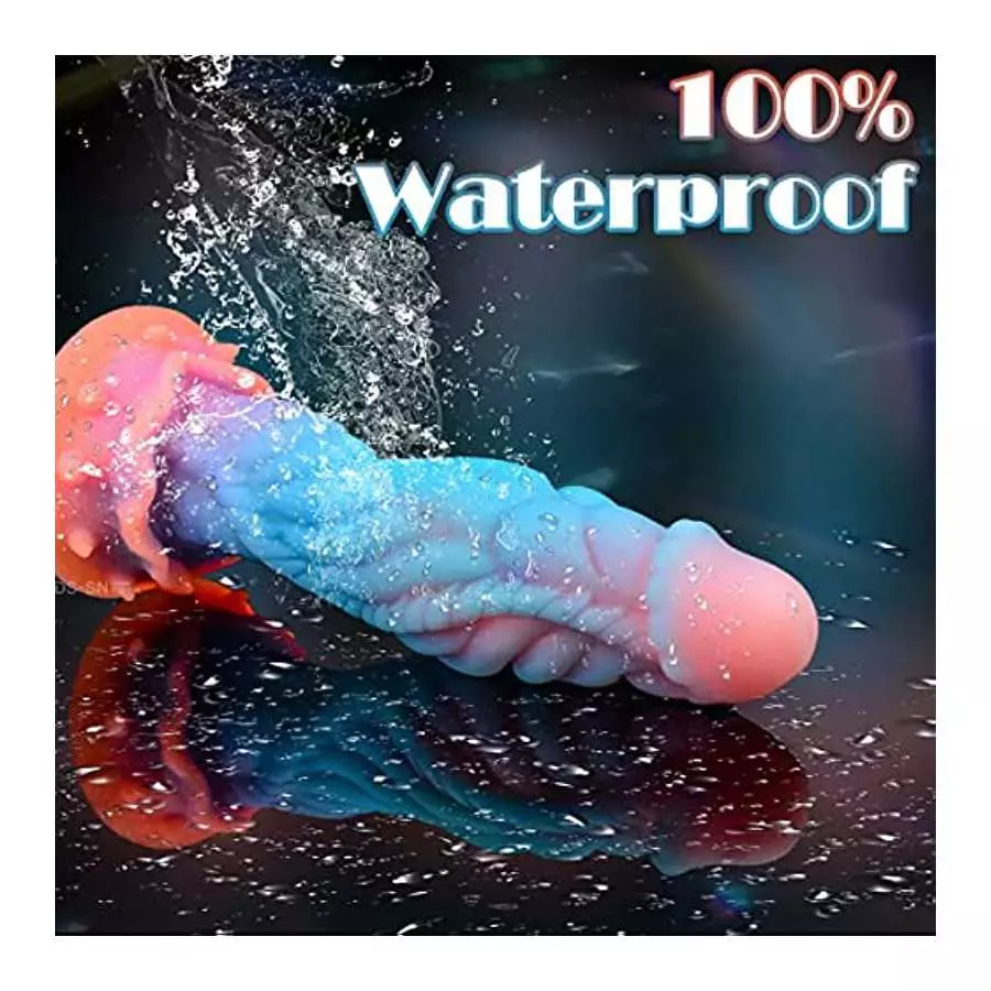 9.1in Fantasy Realistic Dildo Luminous Monster Silicone Dildo with Strong Suction Cup, Dragon Anal Plug Flexible G-spot Dildo Cl