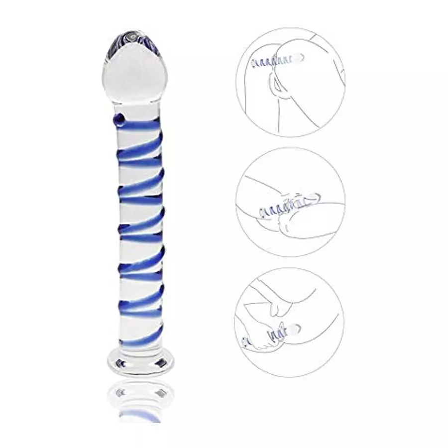 Glass Dildo, 7.67 inch Crystal Anal Butt Plug Unisex Pleasure Wand for Men Women Glass Dildo, 7.67 inch Crystal Anal Butt Plug Unisex Pleasure Wand for Men Women