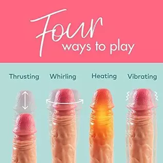 Thrusting Dildo Vibrator with Vibrating and Heating Realistic Vibrating Dildo with Big Size 8.7 inch for Women Sex Toy Silicone 