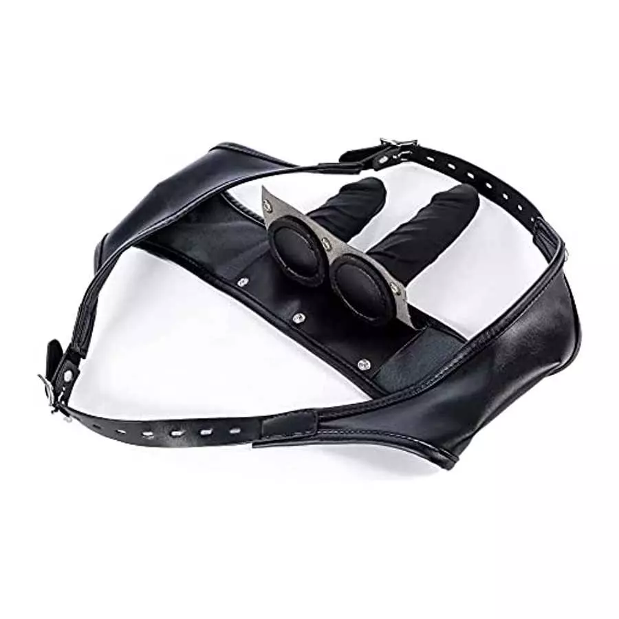 MFMYEE BDSM Silicone Dildo,Strap-On Double-Headed Penis Detachable Leather Pants Men and Women Masturbation Panties Vaginal Plug