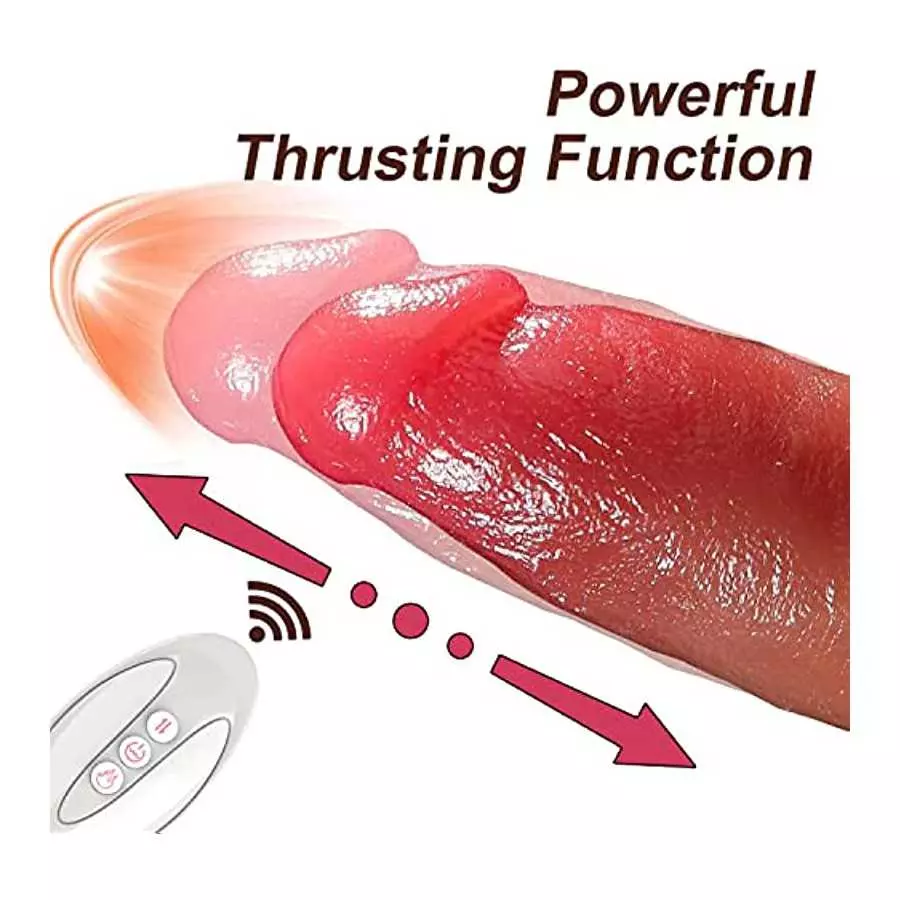 8.8in Ultra-Soft Thrusting Dildo Vibrator 10 Modes Vibration and Heating Realistic Vibrating Dildos with Remote Control for Vagi
