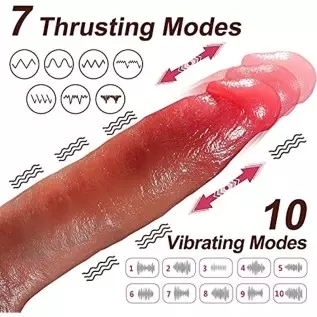 8.8in Ultra-Soft Thrusting Dildo Vibrator 10 Modes Vibration and Heating Realistic Vibrating Dildos with Remote Control for Vagi 8.8in Ultra-Soft Thrusting Dildo Vibrator 10 Modes Vibration and Heating Realistic Vibrating Dildos with Remote Control for Vagi
