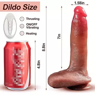 8.8in Ultra-Soft Thrusting Dildo Vibrator 10 Modes Vibration and Heating Realistic Vibrating Dildos with Remote Control for Vagi 8.8in Ultra-Soft Thrusting Dildo Vibrator 10 Modes Vibration and Heating Realistic Vibrating Dildos with Remote Control for Vagi