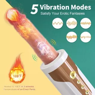 Automatic Thrusting Dildo G-spot Vibrator for Women Pleasure,Realistic Dildo with 5 Vibration & 5 Thrusting Modes,Heating Sex Ma Automatic Thrusting Dildo G-spot Vibrator for Women Pleasure,Realistic Dildo with 5 Vibration & 5 Thrusting Modes,Heating Sex Ma