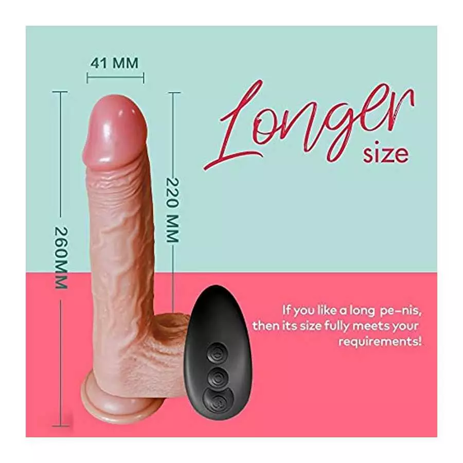Thrusting Dildo Vibrator with Vibrating and Heating Realistic Vibrating Dildo with Big Size 8.7 inch for Women Sex Toy Silicone 