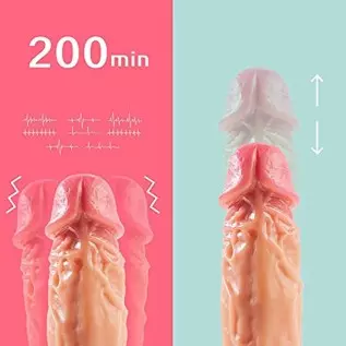 Thrusting Dildo Vibrator with Vibrating and Heating Realistic Vibrating Dildo with Big Size 8.7 inch for Women Sex Toy Silicone 