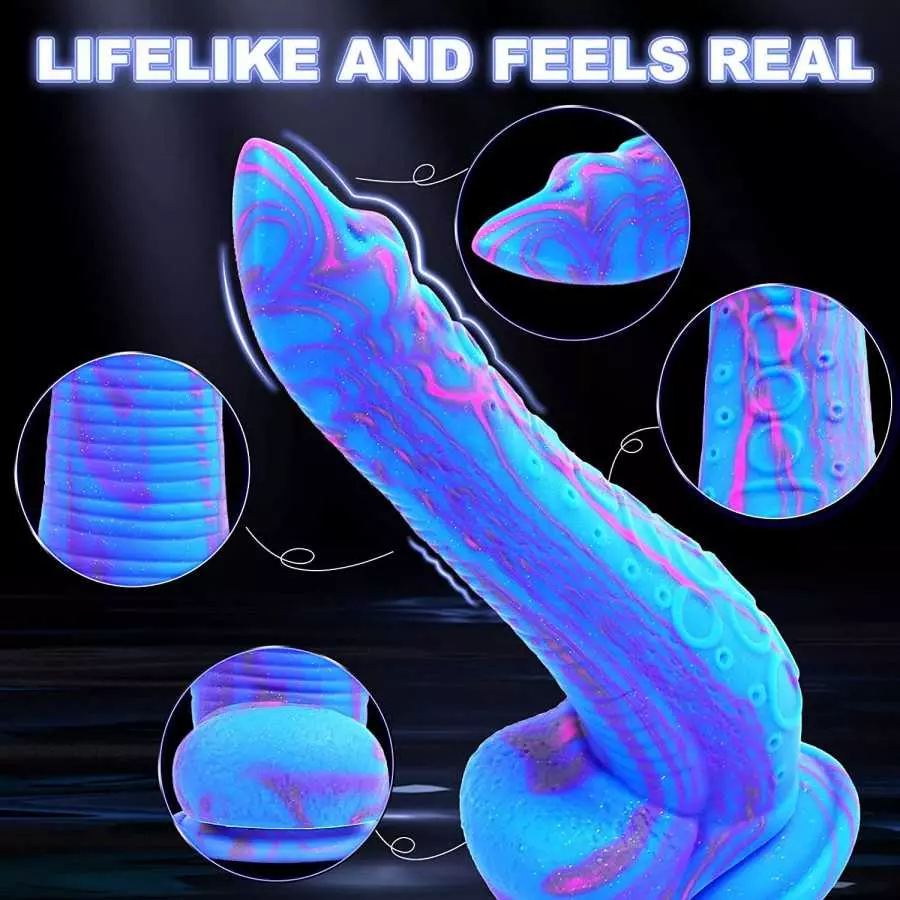 Realistic Dildo with Suction Cup-Adult Sex Toy for Woman Man,Huge Thick Silicone Dildo,Dildos Prostate Massager Tentacle Dildos