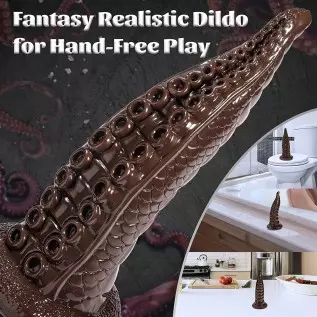Fantasy Realistic Dildo for Hand-Free Play, Tentacle Dildos with Strong Suction Cup, Amazing Dragon Dildo Adult Toys for Women G