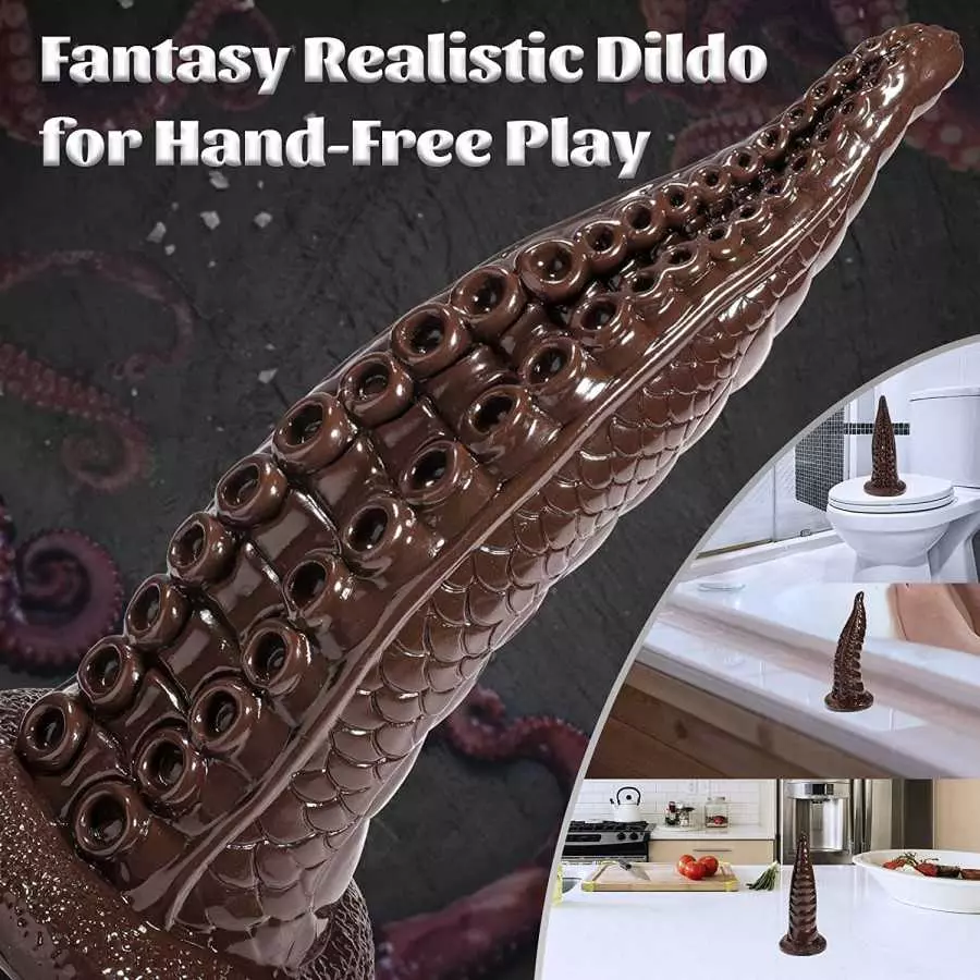 Fantasy Realistic Dildo for Hand-Free Play, Tentacle Dildos with Strong Suction Cup, Amazing Dragon Dildo Adult Toys for Women G