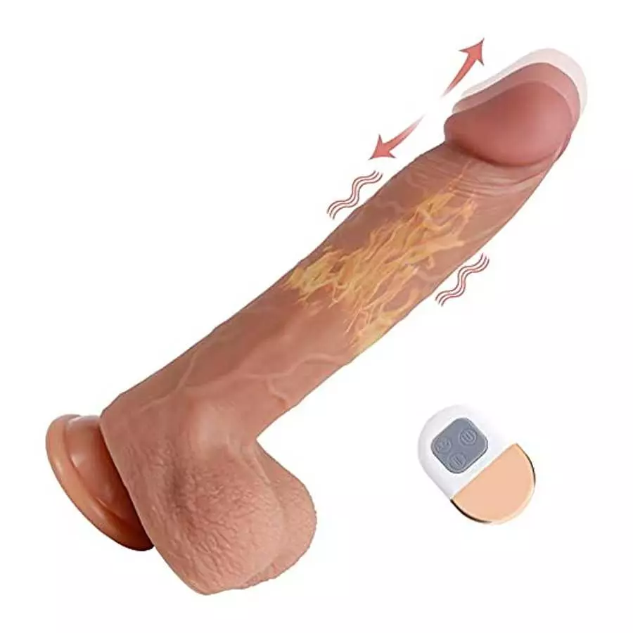 8.7 Inch Electric Dildo Thrusting Realistic Heating Penis, Vibrator with Strong Suction Cup, G Spot Clitoral Anal Dildo, Silicon 8.7 Inch Electric Dildo Thrusting Realistic Heating Penis, Vibrator with Strong Suction Cup, G Spot Clitoral Anal Dildo, Silicon