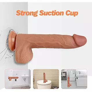 8.7 Inch Electric Dildo Thrusting Realistic Heating Penis, Vibrator with Strong Suction Cup, G Spot Clitoral Anal Dildo, Silicon