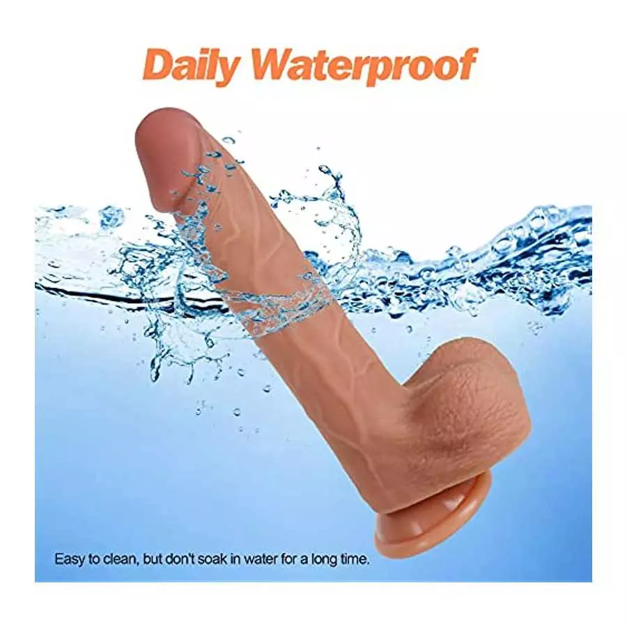 8.7 Inch Electric Dildo Thrusting Realistic Heating Penis, Vibrator with Strong Suction Cup, G Spot Clitoral Anal Dildo, Silicon