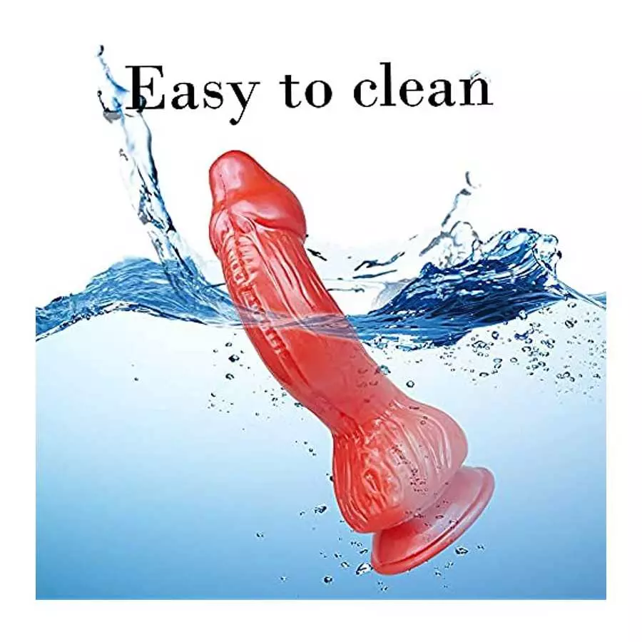 Women's Big Anal Dragon Dildo with Curved Shaft, 9 Inch XL Large Monster Thick Penis with Suction Cup for Hands-Free Play Men Ga