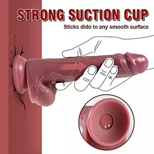 8" Thrusting Dildo Vibrator for Women, Realistic Silicone Dildos with 10 Vibrating Modes for G Spot Anal Vagina Stimulation, Adu