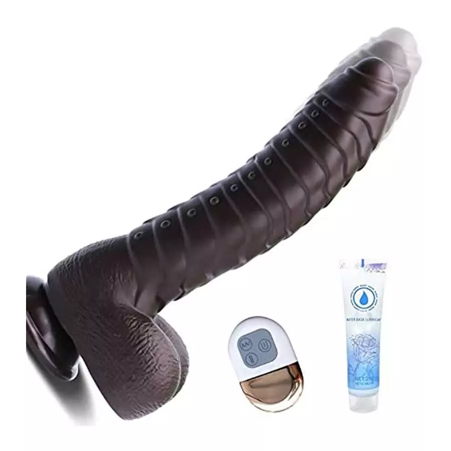 Bukinler Thrusting Dildo Vibrator, Heating Telescopic Fantasy with 3 Thrusting 5 Vibrating Modes for G Spot Clitoral Anal Stimul Bukinler Thrusting Dildo Vibrator, Heating Telescopic Fantasy with 3 Thrusting 5 Vibrating Modes for G Spot Clitoral Anal Stimul