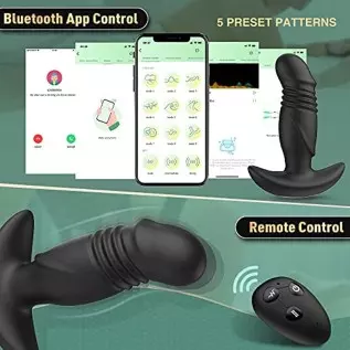 Adult Sex Toy for Men Women Thrusting Anal Vibrators with APP Remote Control Prostate Massager with 9 Vibrating & 3 Thrusting, A Adult Sex Toy for Men Women Thrusting Anal Vibrators with APP Remote Control Prostate Massager with 9 Vibrating & 3 Thrusting, A