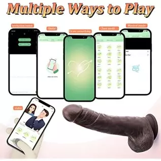 APP Black Realistic Thrusting Vibrating Dildo Vibrator Adult Sex Toys for Women, 8.5 inch Multiple Modes Strong Suction Cup Sili APP Black Realistic Thrusting Vibrating Dildo Vibrator Adult Sex Toys for Women, 8.5 inch Multiple Modes Strong Suction Cup Sili