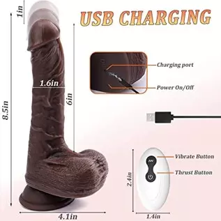 APP Black Realistic Thrusting Vibrating Dildo Vibrator Adult Sex Toys for Women, 8.5 inch Multiple Modes Strong Suction Cup Sili APP Black Realistic Thrusting Vibrating Dildo Vibrator Adult Sex Toys for Women, 8.5 inch Multiple Modes Strong Suction Cup Sili