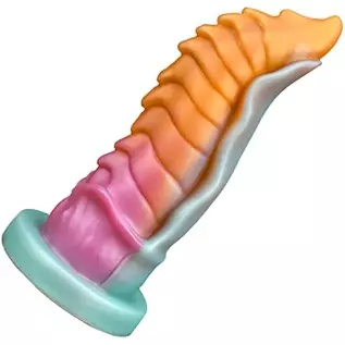8.25" Girth G-Spot Dildo Huge Silicone Dildo with Strong Suction Cup, Thick Alien Dragon Dildos Prostate Stimulation for Hands-F