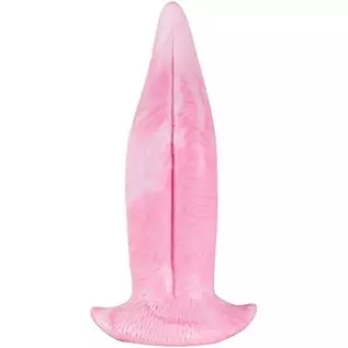 8.5" Tongue Dildo, Realistic Platinum Silicone Monster Dildos w/Strong Suction Cup for Hands-Free Play, Dragon Tongue Licker Ana