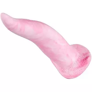 8.5" Tongue Dildo, Realistic Platinum Silicone Monster Dildos w/Strong Suction Cup for Hands-Free Play, Dragon Tongue Licker Ana