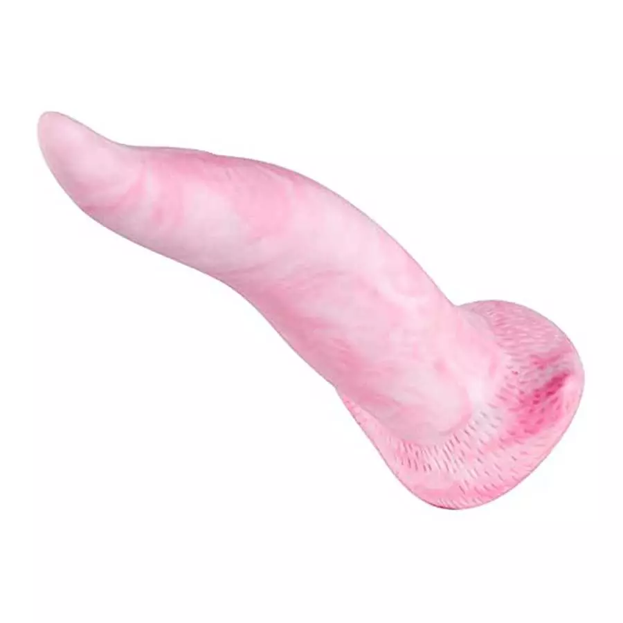 8.5" Tongue Dildo, Realistic Platinum Silicone Monster Dildos w/Strong Suction Cup for Hands-Free Play, Dragon Tongue Licker Ana