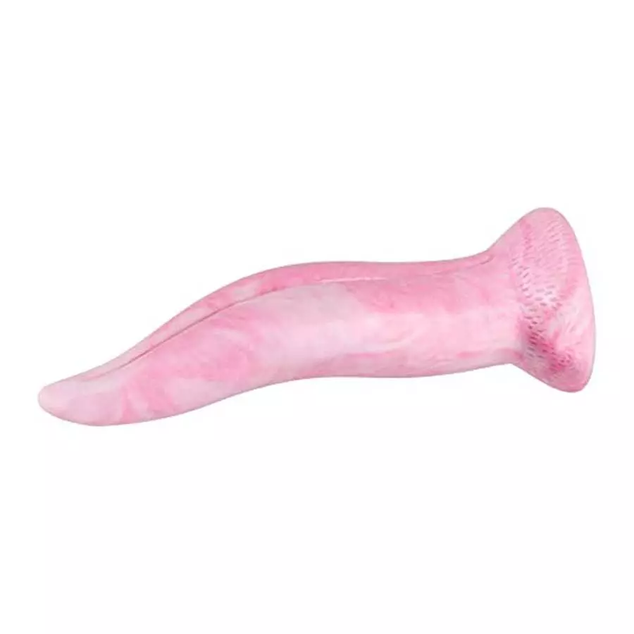 8.5" Tongue Dildo, Realistic Platinum Silicone Monster Dildos w/Strong Suction Cup for Hands-Free Play, Dragon Tongue Licker Ana