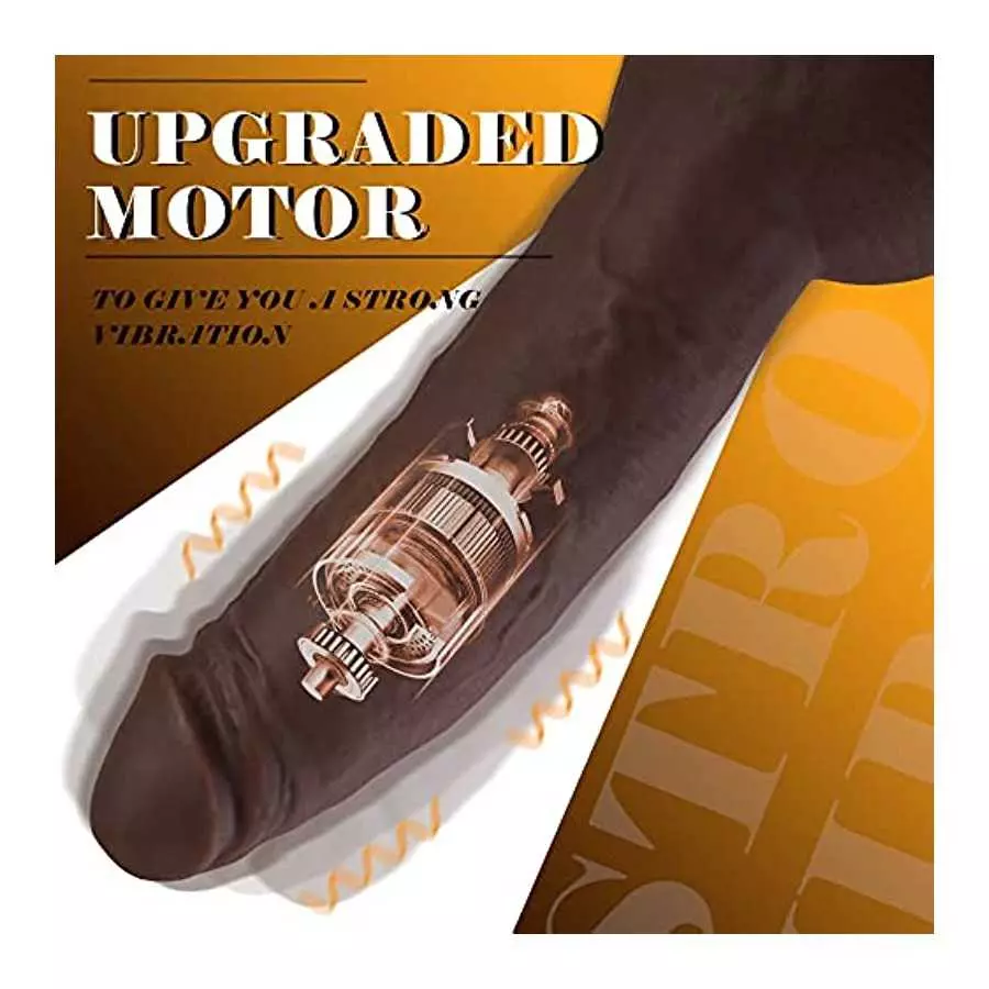 7" Realistic Dildo Vibrator Sex Toy with Strong Motor and 10 Modes of Vibrations, Black Vibrating Anal Dildos for Vagina and Ana