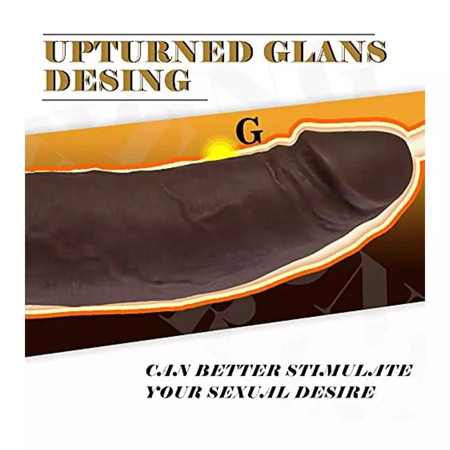 7" Realistic Dildo Vibrator Sex Toy with Strong Motor and 10 Modes of Vibrations, Black Vibrating Anal Dildos for Vagina and Ana