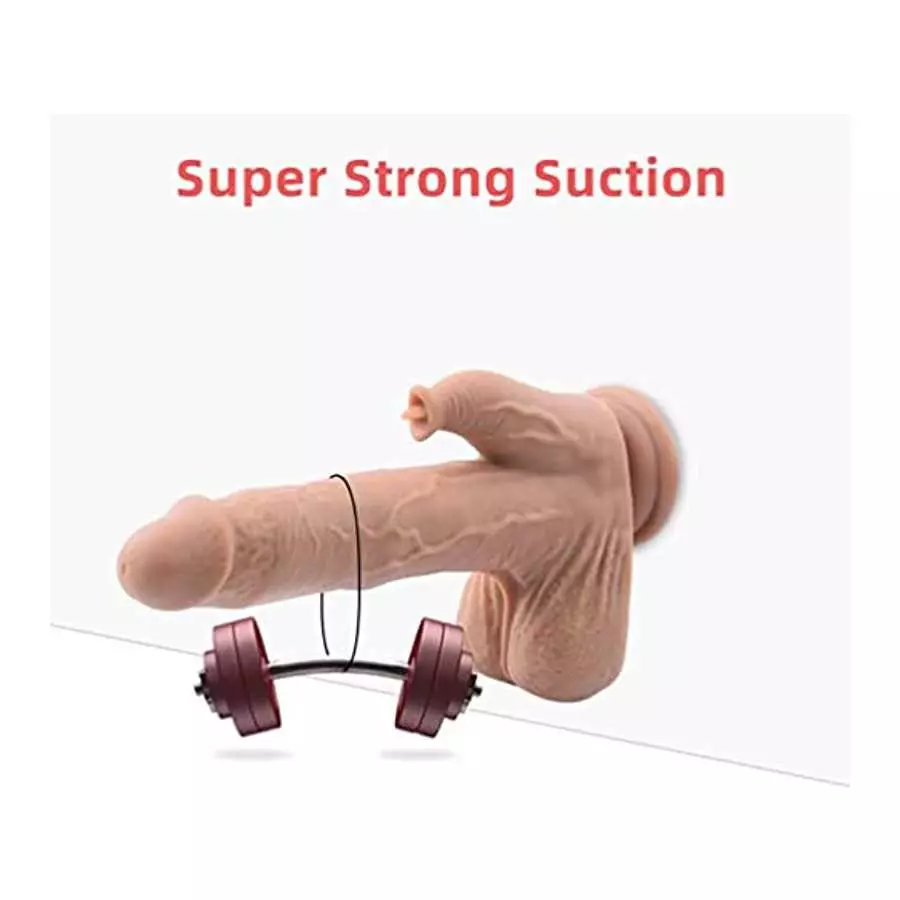 UTIMI 9.0" Realistic Thrusting Vibrating Dildo Sex Toy for Women with 3 Thrusting & 5 Licking & 5 Vibration Modes for Hands-Free