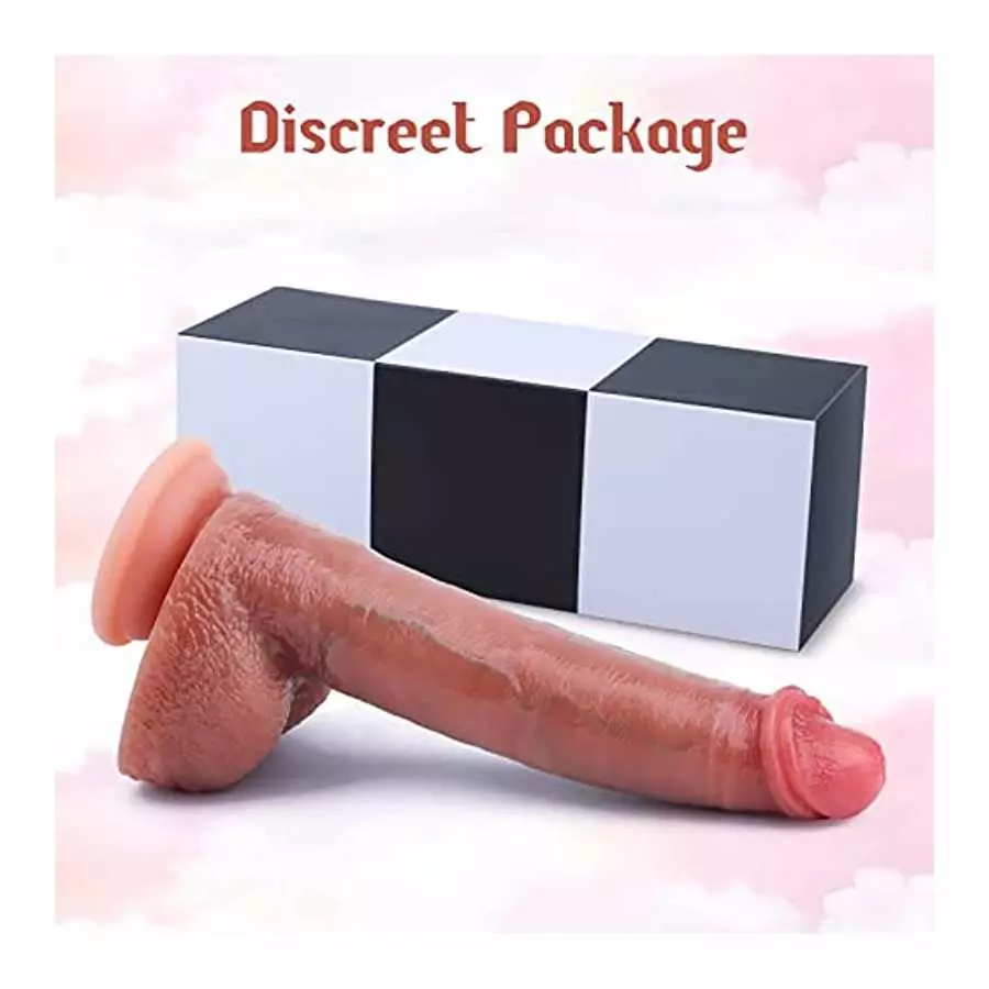 Realistic Dildo for Women, Anal G-Spot Dildo with Lifelike Glans Veins Testicles & Hands-Free Strong Suction Cup, 8.5'' Liquid S