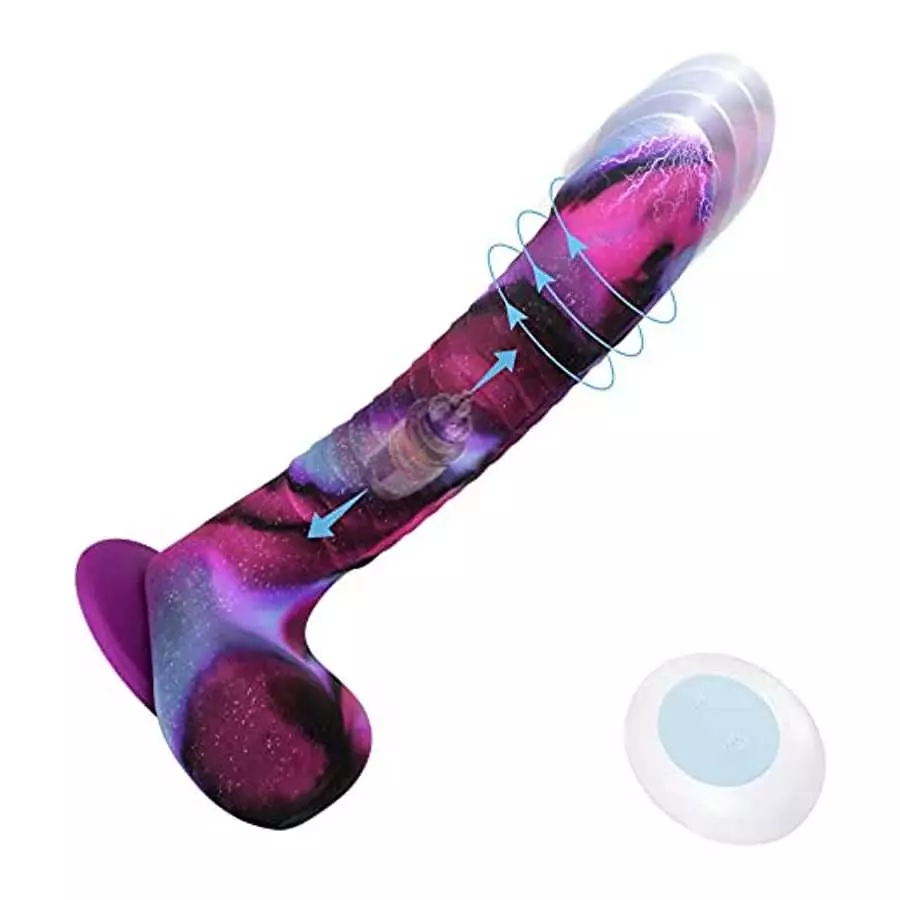 8.2 inch Automatic Thrusting Dildo Vibrator Sex Toy for Women for G Spot Clitoral Anal Stimulation with 3 Powerful Thrusting Spe 8.2 inch Automatic Thrusting Dildo Vibrator Sex Toy for Women for G Spot Clitoral Anal Stimulation with 3 Powerful Thrusting Spe