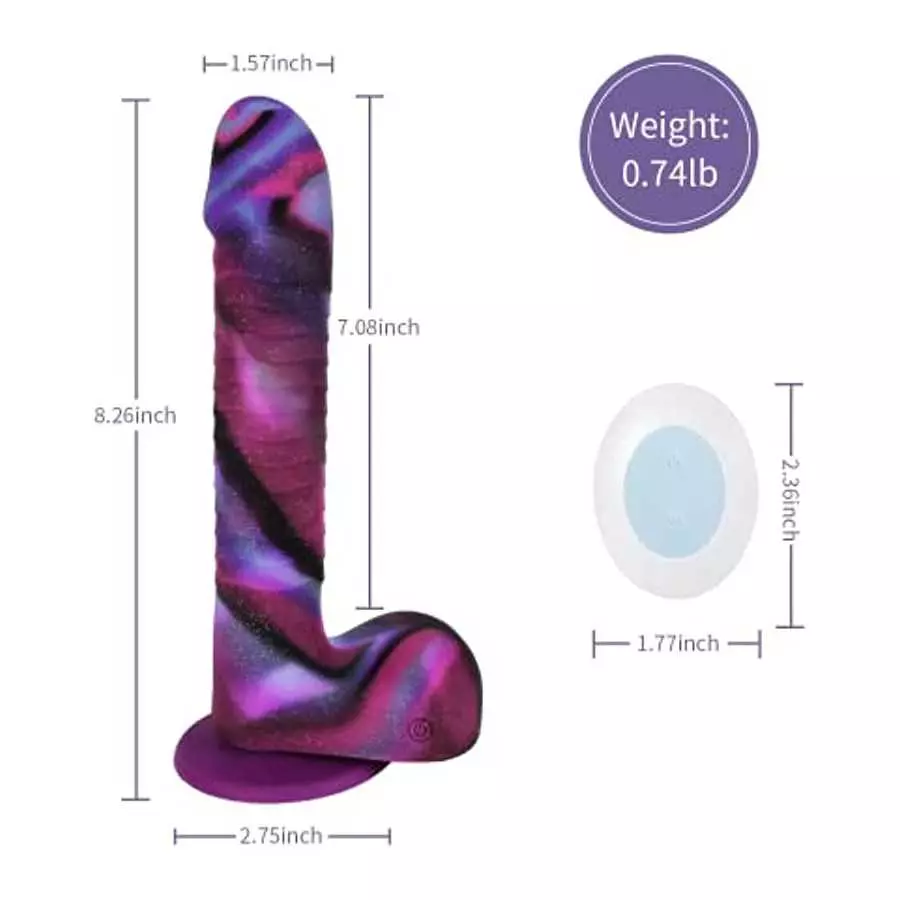 8.2 inch Automatic Thrusting Dildo Vibrator Sex Toy for Women for G Spot Clitoral Anal Stimulation with 3 Powerful Thrusting Spe