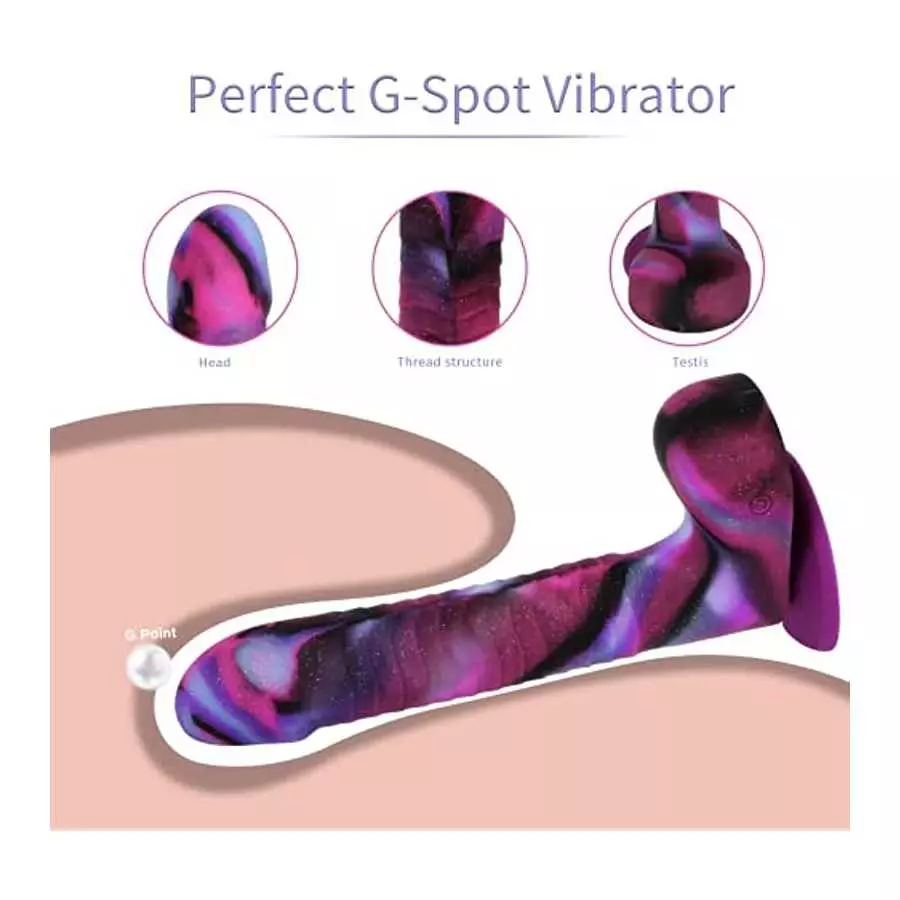 8.2 inch Automatic Thrusting Dildo Vibrator Sex Toy for Women for G Spot Clitoral Anal Stimulation with 3 Powerful Thrusting Spe