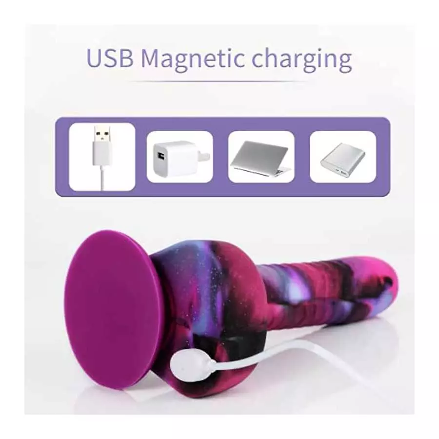 8.2 inch Automatic Thrusting Dildo Vibrator Sex Toy for Women for G Spot Clitoral Anal Stimulation with 3 Powerful Thrusting Spe