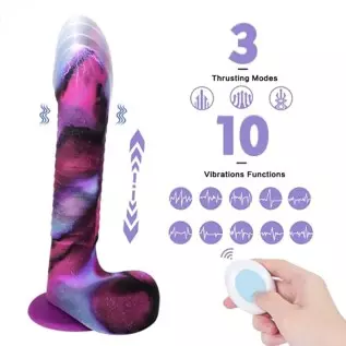 8.2 inch Automatic Thrusting Dildo Vibrator Sex Toy for Women for G Spot Clitoral Anal Stimulation with 3 Powerful Thrusting Spe 8.2 inch Automatic Thrusting Dildo Vibrator Sex Toy for Women for G Spot Clitoral Anal Stimulation with 3 Powerful Thrusting Spe