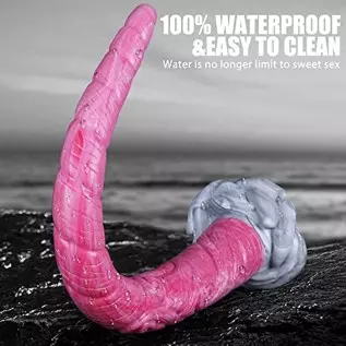 17.70 Inches Super Long Monster Snake Anal Plug Dildo, Platinum Silicone Unicorn Tentacle G spot Massage Dildo Penis Cock Dong S