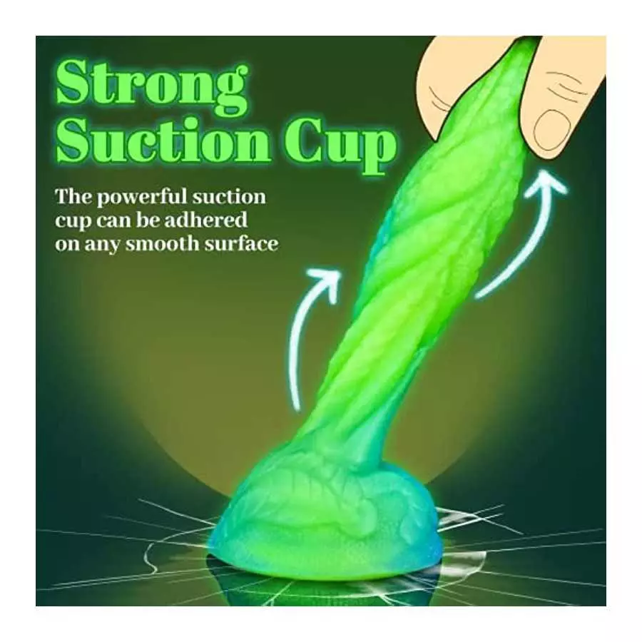 8.1in Luminous Monster Realistic Dildo with Strong Suction Cup, Leyuto Basilisk Dragon Silicone Anal Dildos Flexible Cock with C