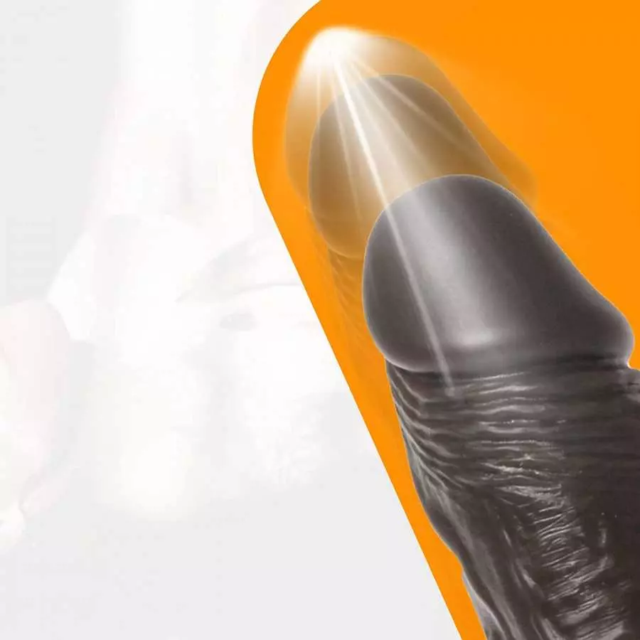 Thrusting Dildo Vibrator Sex Toy with 10 Vibrations, 8.6 Inch Powerful Vibrator with Suction Cup Brown Realistic Vibrating Dildo