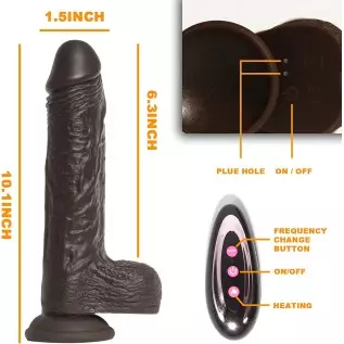 Thrusting Dildo Vibrator Sex Toy with 10 Vibrations, 8.6 Inch Powerful Vibrator with Suction Cup Brown Realistic Vibrating Dildo Thrusting Dildo Vibrator Sex Toy with 10 Vibrations, 8.6 Inch Powerful Vibrator with Suction Cup Brown Realistic Vibrating Dildo