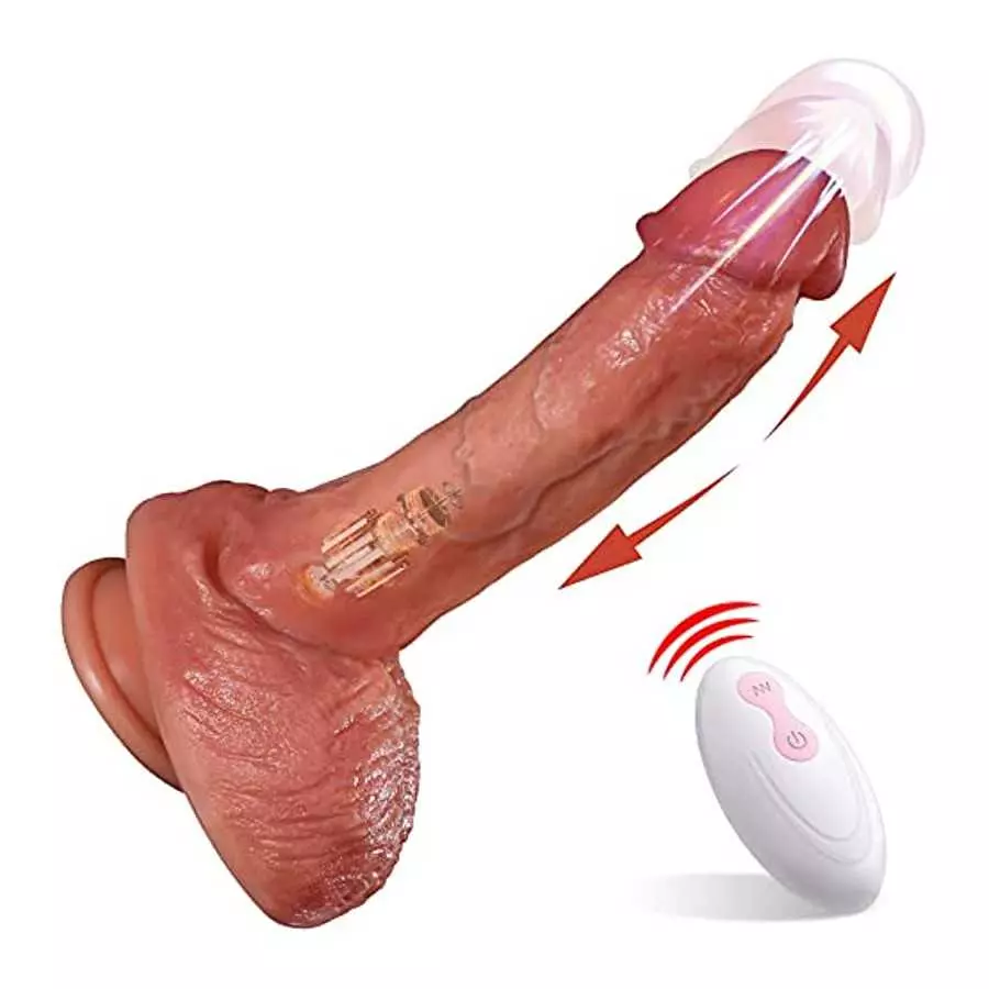 Thrusting Vibrator Dildo Authentic Replicas Dildos with 8 Thrusting and Vibration Realistic Vibrating Dildo for Women with Heati Thrusting Vibrator Dildo Authentic Replicas Dildos with 8 Thrusting and Vibration Realistic Vibrating Dildo for Women with Heati