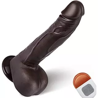 9.2 Inch Thrusting Vibrating Dildo Sex Toys for Women, Realistic Dildos with 3 Thrusting & 5 Vibrations Modes for G Spot Clitora