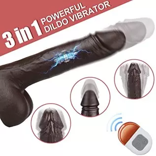 9.2 Inch Thrusting Vibrating Dildo Sex Toys for Women, Realistic Dildos with 3 Thrusting & 5 Vibrations Modes for G Spot Clitora 9.2 Inch Thrusting Vibrating Dildo Sex Toys for Women, Realistic Dildos with 3 Thrusting & 5 Vibrations Modes for G Spot Clitora