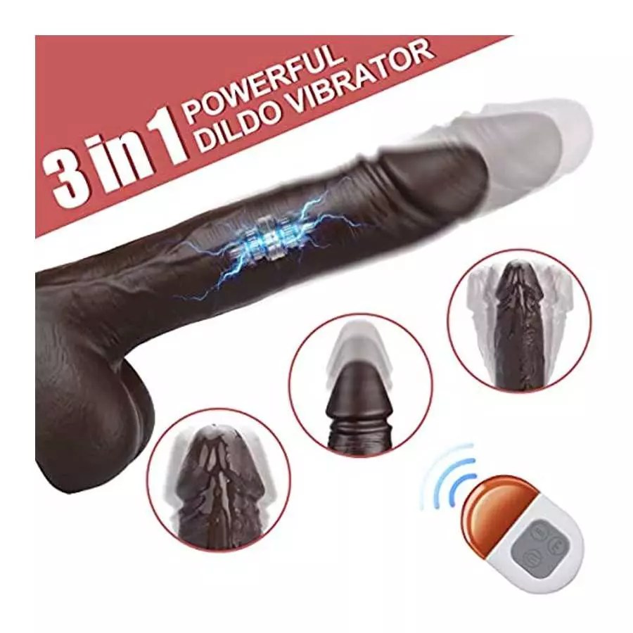 9.2 Inch Thrusting Vibrating Dildo Sex Toys for Women, Realistic Dildos with 3 Thrusting & 5 Vibrations Modes for G Spot Clitora
