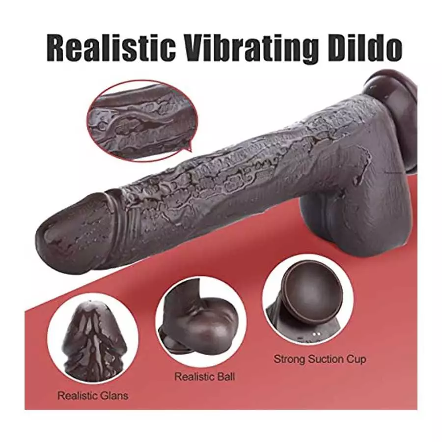 9.2 Inch Thrusting Vibrating Dildo Sex Toys for Women, Realistic Dildos with 3 Thrusting & 5 Vibrations Modes for G Spot Clitora