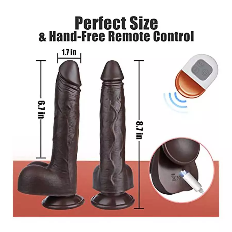 9.2 Inch Thrusting Vibrating Dildo Sex Toys for Women, Realistic Dildos with 3 Thrusting & 5 Vibrations Modes for G Spot Clitora