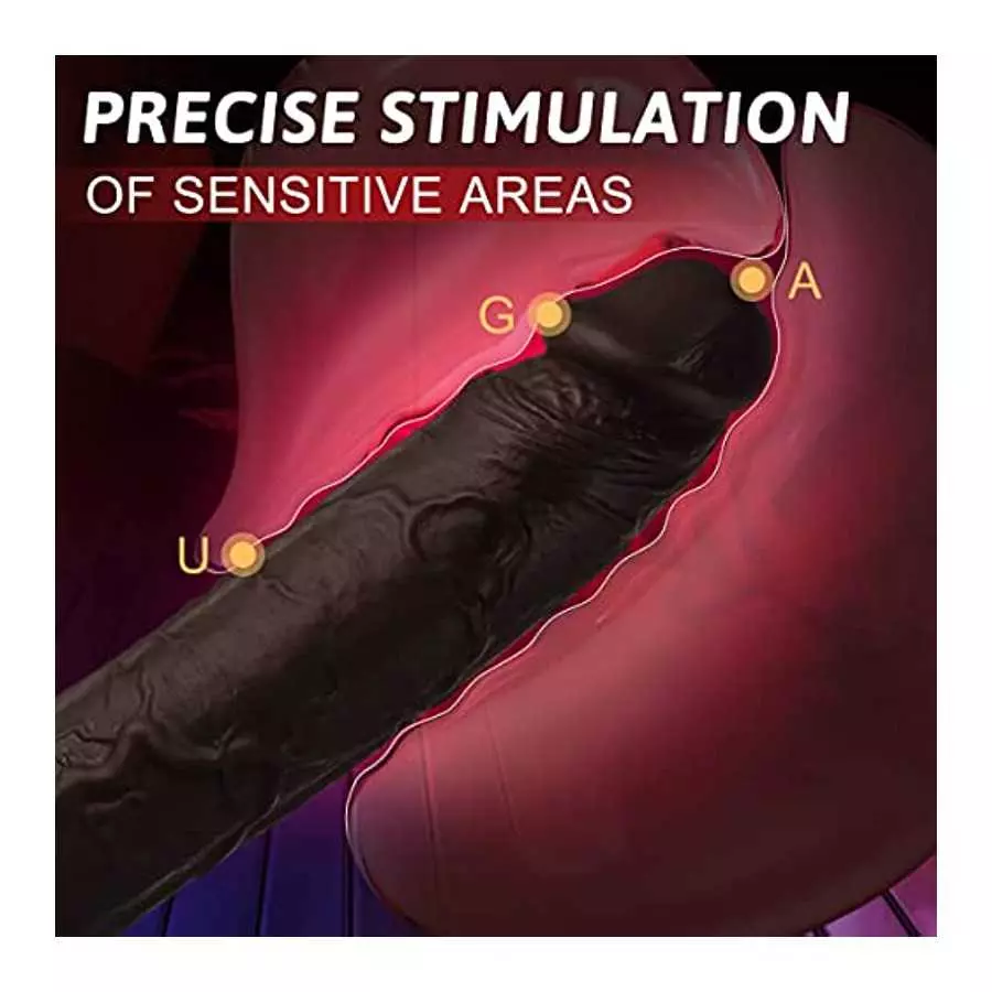 9.1Inch Realistic Dildo for Women,Big Lifelike Penis Dildos with Strong Suction Cup for Hands-Free Play,Brown Black Cock Masturb