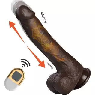 Thrusting Realistic Dildo Sex Toy for Women, G Spot Clitoral Anal Stimulator Vibrating Dildo, Silicone Suction Cup Dildo for Men